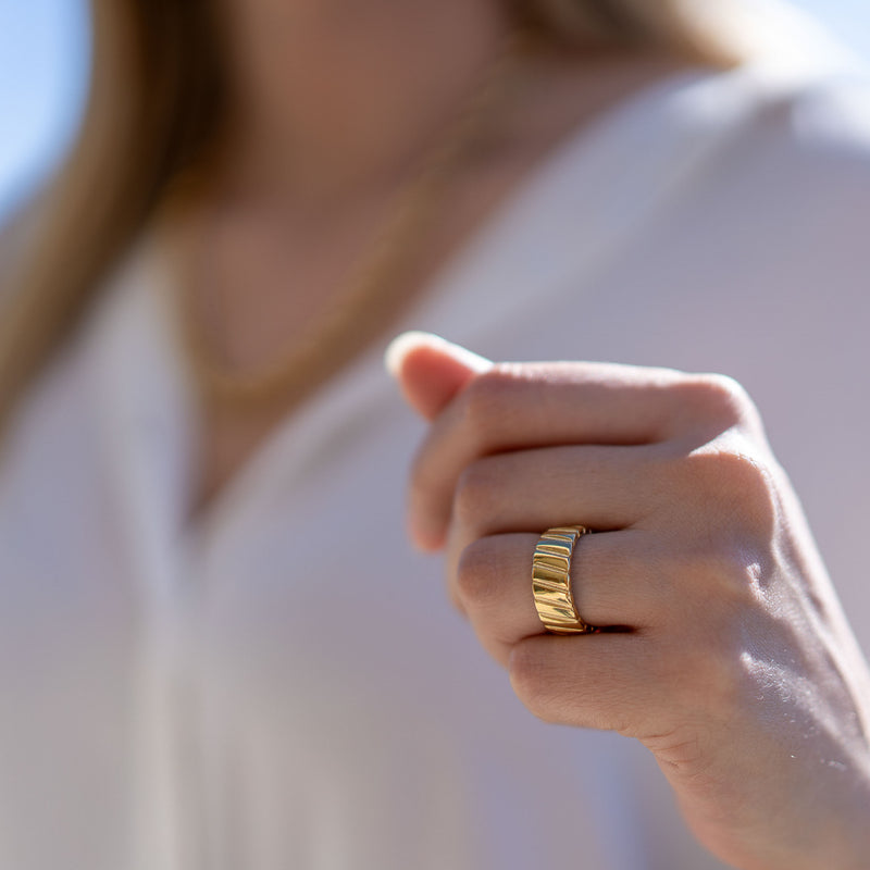 Anillo Amazona Bañado en oro 18k - Sahara Joyas