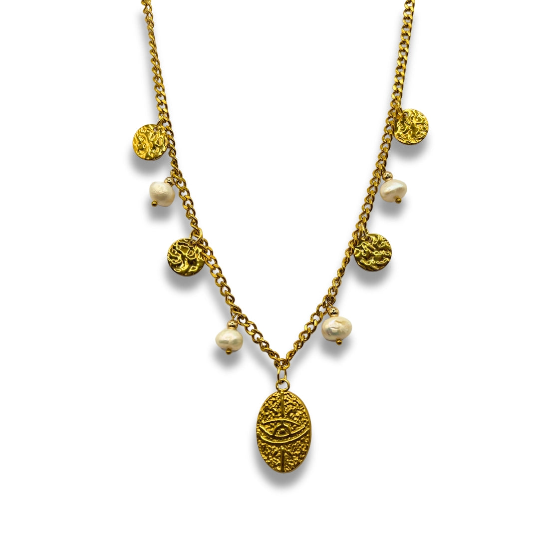 Collar Nilah Bañado en oro 18k