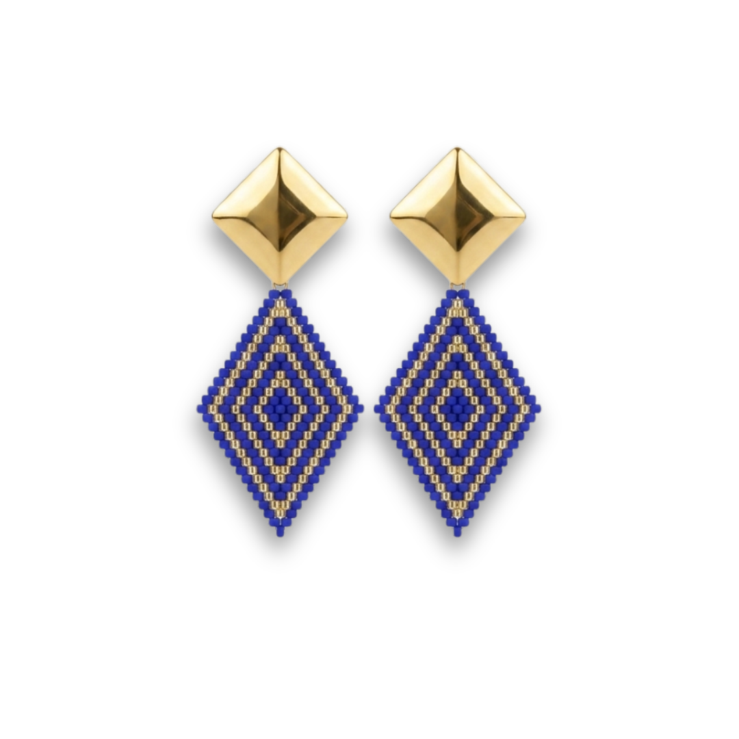 Aros Miyuki Prisma Bañados en oro 18k