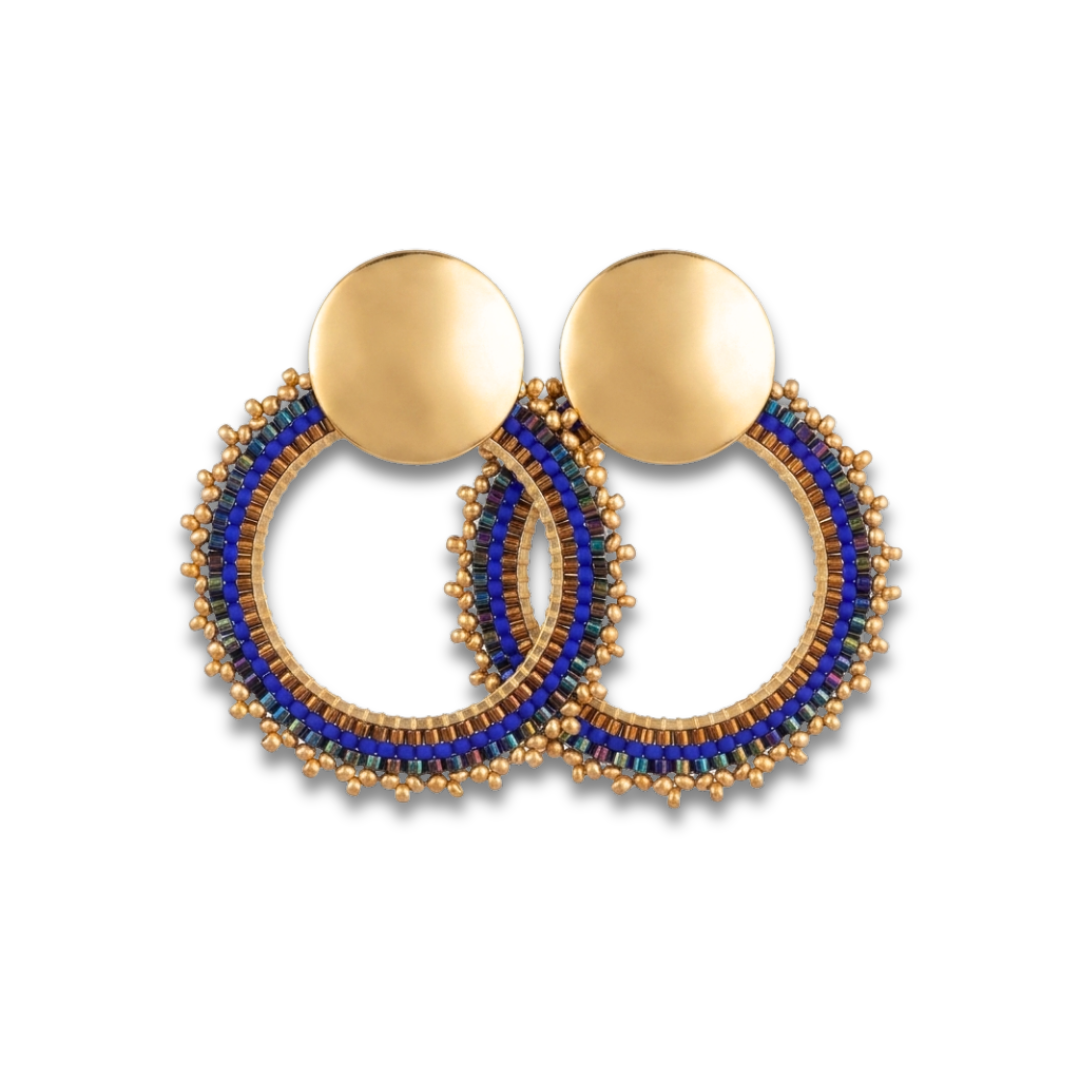 Aros Miyuki Mara Bañados en oro 18k