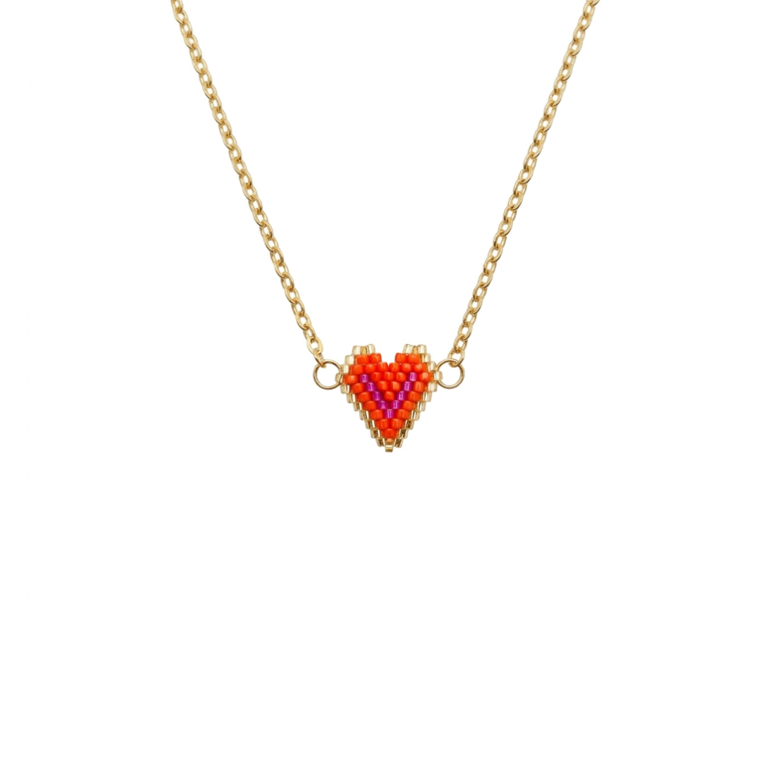 Collar Miyuki Koi Bañado en oro 18k