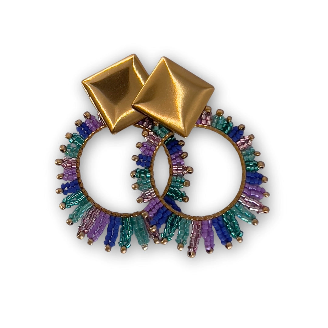 Aros Miyuki Aura Bañados en oro 18k