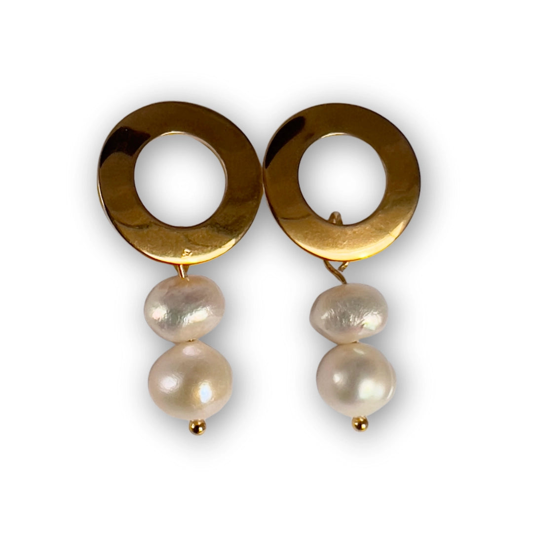 Aros Lulú Bañados en oro 18k