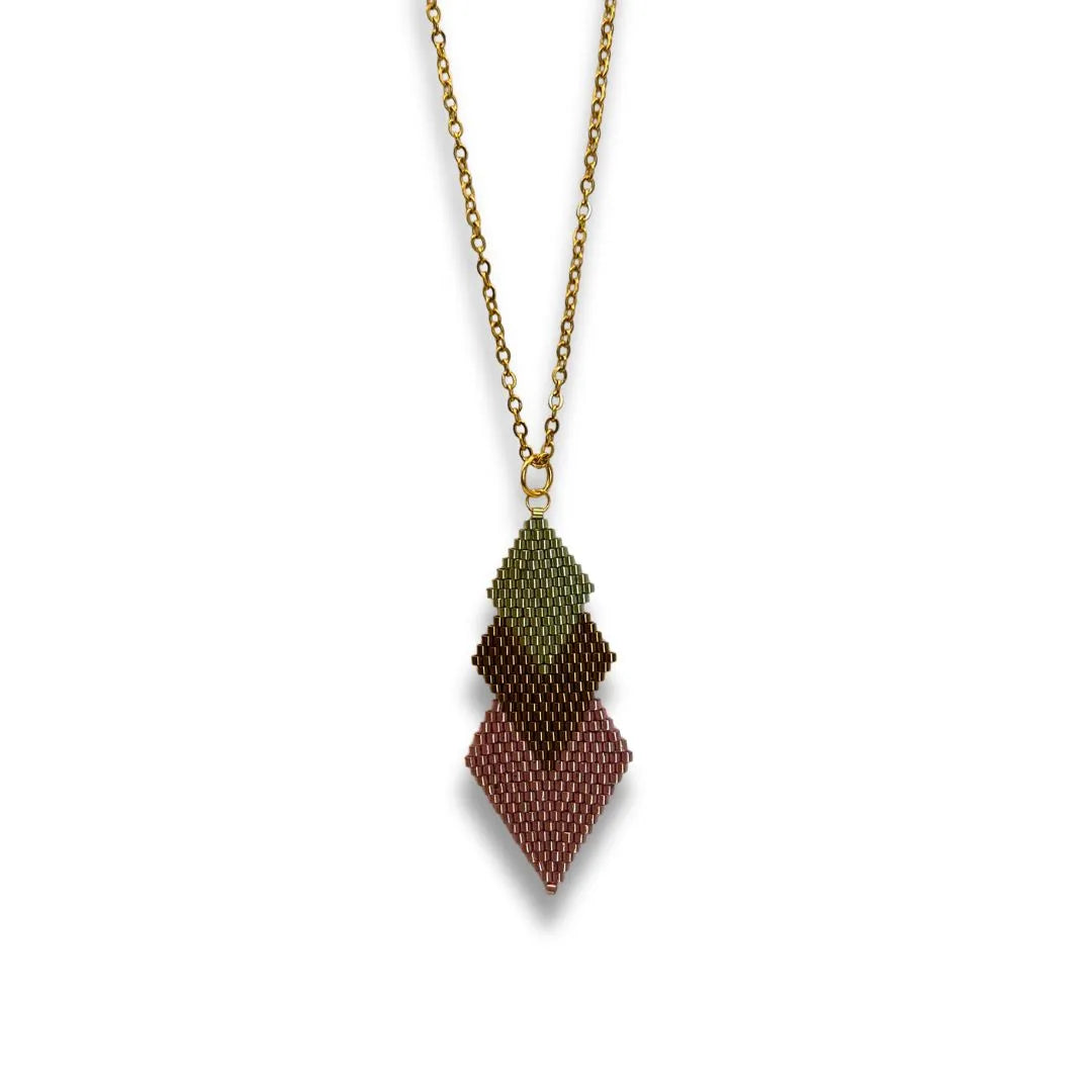 Collar Miyuki Sahel Bañado en oro 18k
