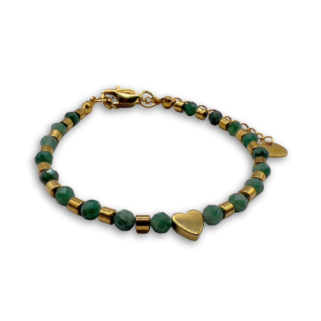 Pulsera Nahara Aventurina Bañada en oro 18k